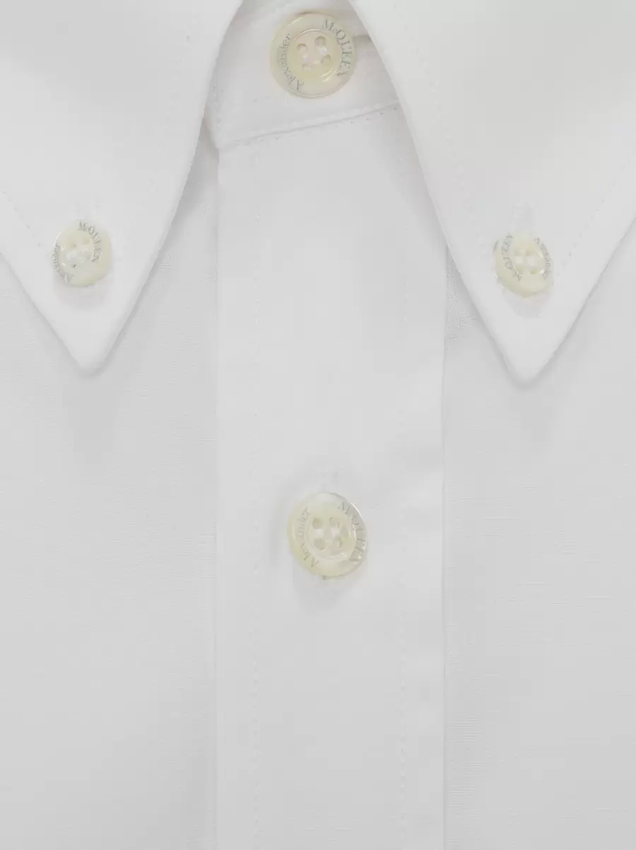 Alexander Mcqueen Cotton Poplin Shirt Uomo Bianco Camicie - 1
