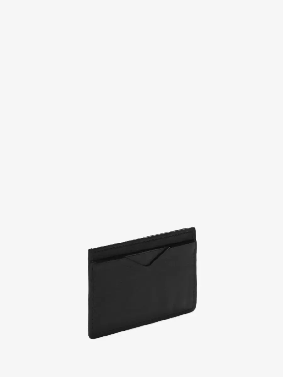 Portafogli E Porta Carte Nero Leather Card Holder Alexander Mcqueen Uomo - 1