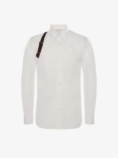 Camicia Harness Con Firma Alexander Mcqueen Camicie Uomo Nero